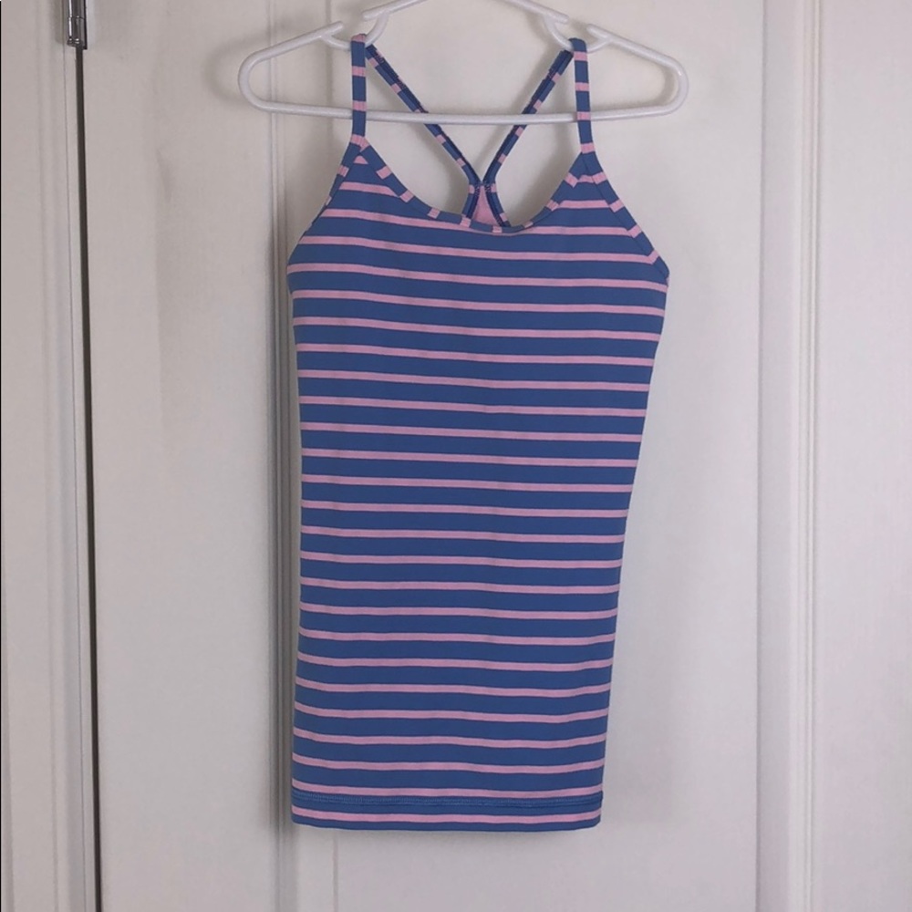 SOLD Ivivva blue and pink stripped tank top
